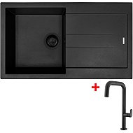 Sinks Amanda 860 Bl Nanoblack + Eva P Nanoblack - Kitchen Sink and Tap Set