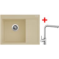 Sinks RIM 650 L Sahara + Elka - Kitchen Sink and Tap Set