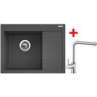 Sinks RIM 650 L Titanium + Elka - Kitchen Sink and Tap Set