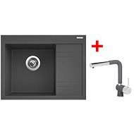 Sinks RIM 650 L Titanium + Mix 3 P GR - Kitchen Sink and Tap Set
