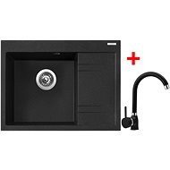 Sinks RIM 650 L Granblack + Polo GR - Kitchen Sink and Tap Set