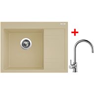 Sinks RIM 650 L Sahara + Vitalia - Kitchen Sink and Tap Set