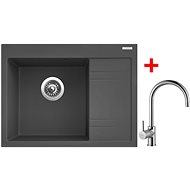 Sinks RIM 650 L Titanium + Vitalia - Kitchen Sink and Tap Set