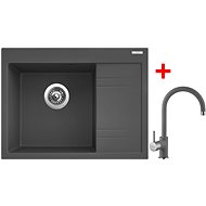 Sinks RIM 650 L Titanium + Vitalia GR - Kitchen Sink and Tap Set