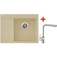 Sinks RIM 650 P Sahara + Elka - Kitchen Sink and Tap Set