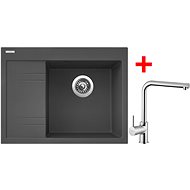 Sinks RIM 650 P Titanium + Elka - Kitchen Sink and Tap Set