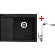 Sinks RIM 650 P Metalblack + Elka - Kitchen Sink and Tap Set