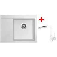 Sinks RIM 650 P Milk + Mix 3 P GR - Kitchen Sink and Tap Set