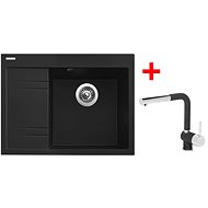 Sinks RIM 650 P Metalblack + Mix 3 P GR - Kitchen Sink and Tap Set