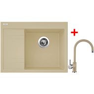Sinks RIM 650 P Sahara + Vitalia GR - Kitchen Sink and Tap Set