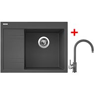 Sinks RIM 650 P Titanium + Vitalia GR - Kitchen Sink and Tap Set
