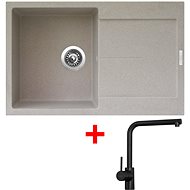 Sinks ULTIMA 790 Avena + Elka black matt - Kitchen Sink and Tap Set