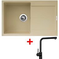 Sinks ULTIMA 790 Sahara + Elka black matt - Kitchen Sink and Tap Set
