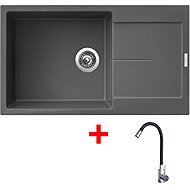 Sinks Ultima 860 XXL Titanium + Elasta stainless steel/black - Kitchen Sink and Tap Set