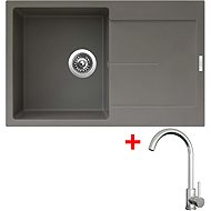 Sinks Ultima 790 Truffle + Arco all stainless steel - Kitchen Sink and Tap Set