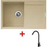 Sinks Ultima 790 Sahara + Elasta black matt - Kitchen Sink and Tap Set