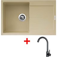 Sinks Ultima 790 Sahara + Arco black matt - Kitchen Sink and Tap Set