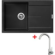 Sinks Ultima 790 Pureblack + Arco all stainless steel - Kitchen Sink and Tap Set