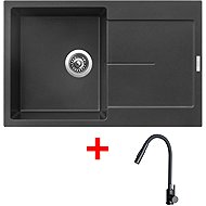 Sinks Ultima 790 Metalblack + Elasta S black matt - Kitchen Sink and Tap Set