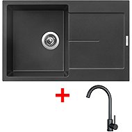 Sinks Ultima 790 Metalblack + Arco black matt - Kitchen Sink and Tap Set
