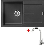 Sinks Ultima 790 Metalblack + Arco all stainless steel - Kitchen Sink and Tap Set