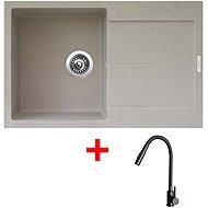 Sinks Ultima 790 Avena + Elasta S black matt - Kitchen Sink and Tap Set