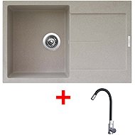 Sinks Ultima 790 Avena + Elasta stainless steel/black - Kitchen Sink and Tap Set