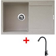 Sinks Ultima 790 Avena + Elasta black matt - Kitchen Sink and Tap Set