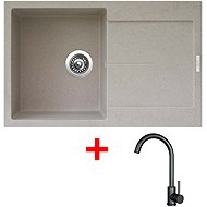 Sinks Ultima 790 Avena + Arco black matt - Kitchen Sink and Tap Set