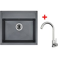 Sinks Solo 560 Titanium + Arco all stainless steel - Kitchen Sink and Tap Set