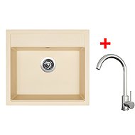 Sinks Solo 560 Sahara + Arco all stainless steel - Kitchen Sink and Tap Set