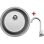 Sinks Round 450 + Arco all stainless steel - Kitchen Sink and Tap Set