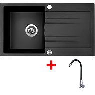 Sinks Rapid 780 XC Granblack + Elasta stainless steel/black - Kitchen Sink and Tap Set