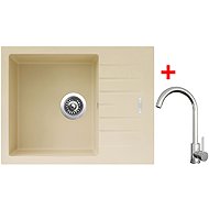 Sinks Perfecto 650 Sahara + Arco all stainless steel - Kitchen Sink and Tap Set