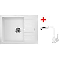 Sinks Perfecto 650 Milk + Mix 3 P GR - Kitchen Sink and Tap Set