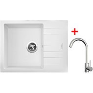 Sinks Perfecto 650 Milk + Arco all stainless steel - Kitchen Sink and Tap Set