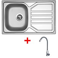 Sinks Okio 800 + Elasta stainless steel/gray - Kitchen Sink and Tap Set