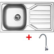 Sinks Okio 780 + Elasta stainless steel/gray - Kitchen Sink and Tap Set