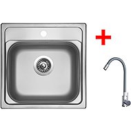 Sinks Manaus 480 + Elasta stainless steel/gray - Kitchen Sink and Tap Set