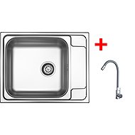 Sinks Grand 630 + Elasta stainless steel/gray - Kitchen Sink and Tap Set