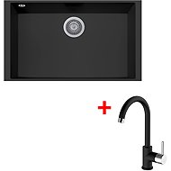 Sinks Cube 690U Nanoblack + Mix 35 Nanoblack - Kitchen Sink and Tap Set