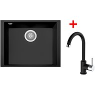 Sinks Cube 490U Nanoblack + Mix 35 Nanoblack - Kitchen Sink and Tap Set