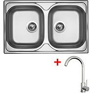 Sinks Classic 800 Duo + Arco all stainless steel - Kitchen Sink and Tap Set