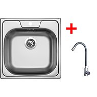 Sinks Classic 480 + Elasta stainless steel/gray - Kitchen Sink and Tap Set