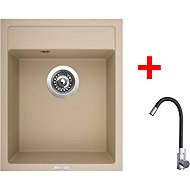 Sinks Classic 400 Sahara + Elasta stainless steel/black - Kitchen Sink and Tap Set