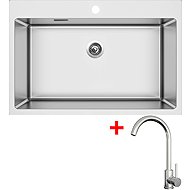 Sinks Blocker 760 + Arco all stainless steel - Kitchen Sink and Tap Set