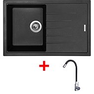 Sinks Best 780 Pureblack + Elasta stainless steel/black - Kitchen Sink and Tap Set