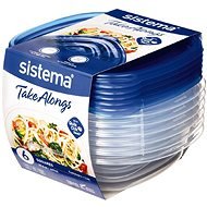Sistema 669ml Square 4 Pack TakeAlongs - Food Container Set