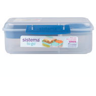 Sistema To Go Box 1,65 l 3 chambers, cup blue - Lunch Box