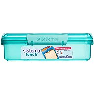 Sistema Snack box with 2 separate compartments 975 ml, green - Lunch Box